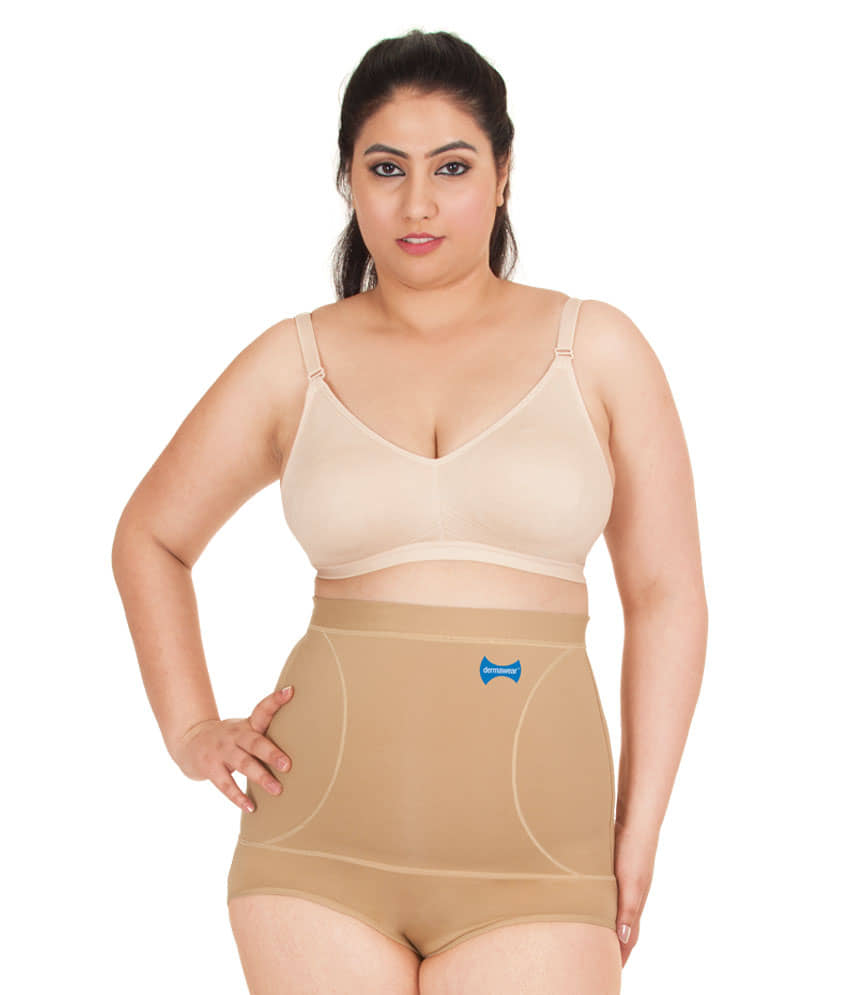 Dermawear Women Cotton Blend Shaper Brief ( Beige ) - Shapewear | Buy online on ZillyBuy