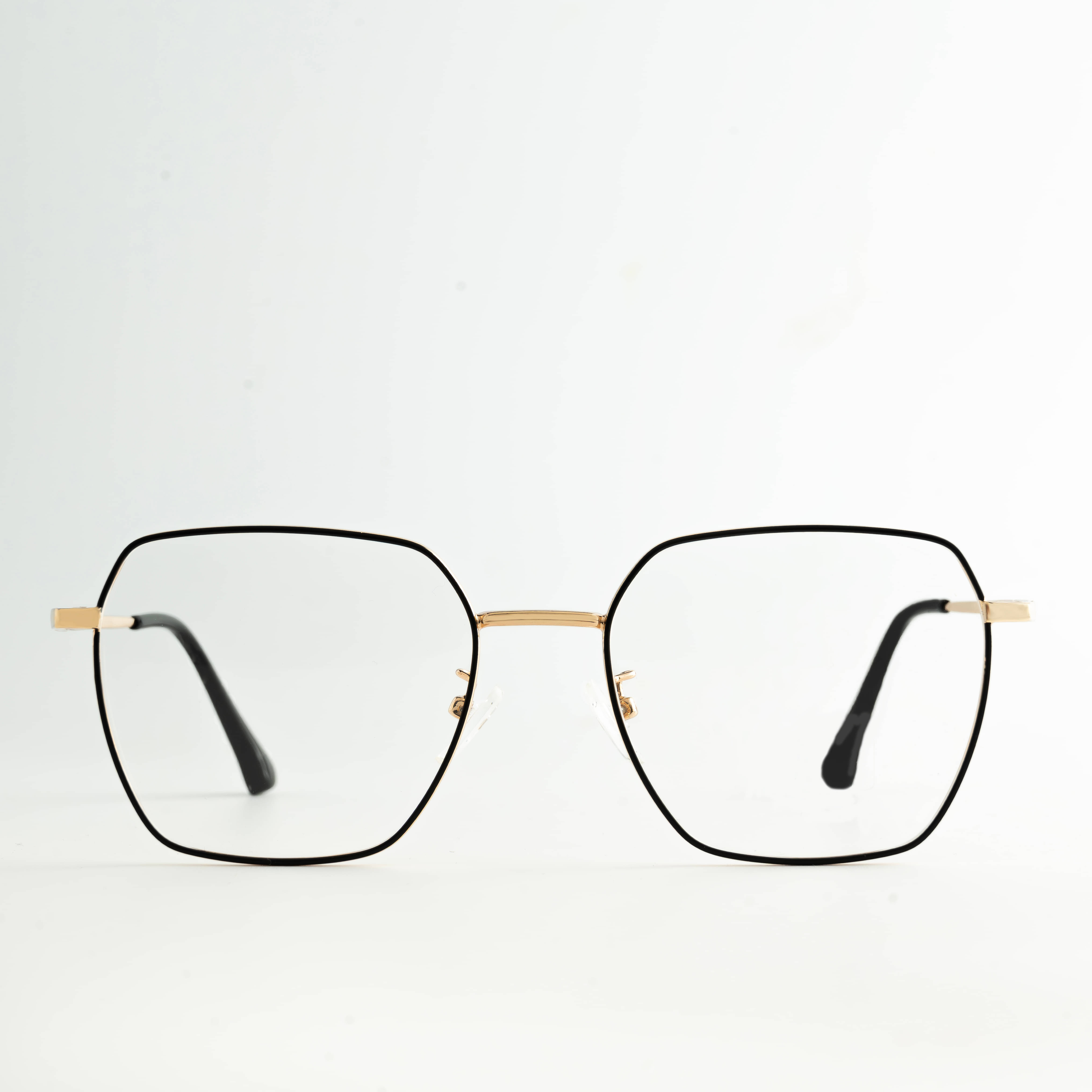     			EYEHAWQ Gold Full Rim Square Computer Glasses ( Pack of 1 )