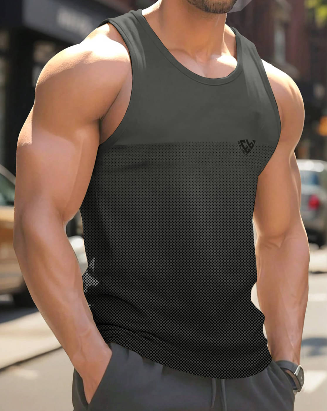     			Eyebogler Pack of 1 Polyester Basic Vest For Men ( Grey )
