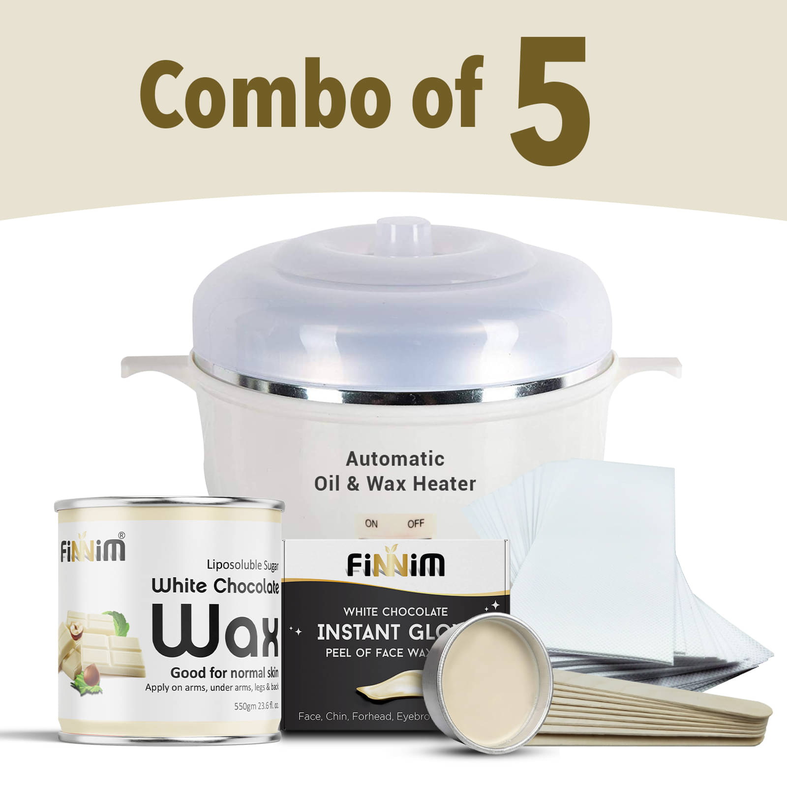     			Finnim Waxing Kit 800 g Pack of 5