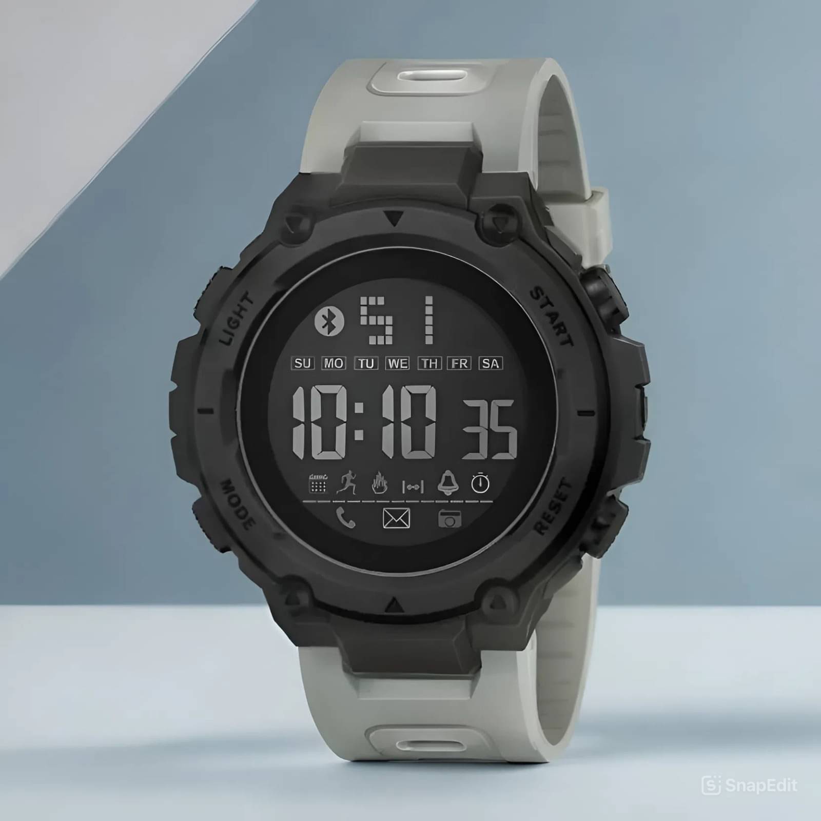     			Hala Light Grey Silicon Digital Men's Watch