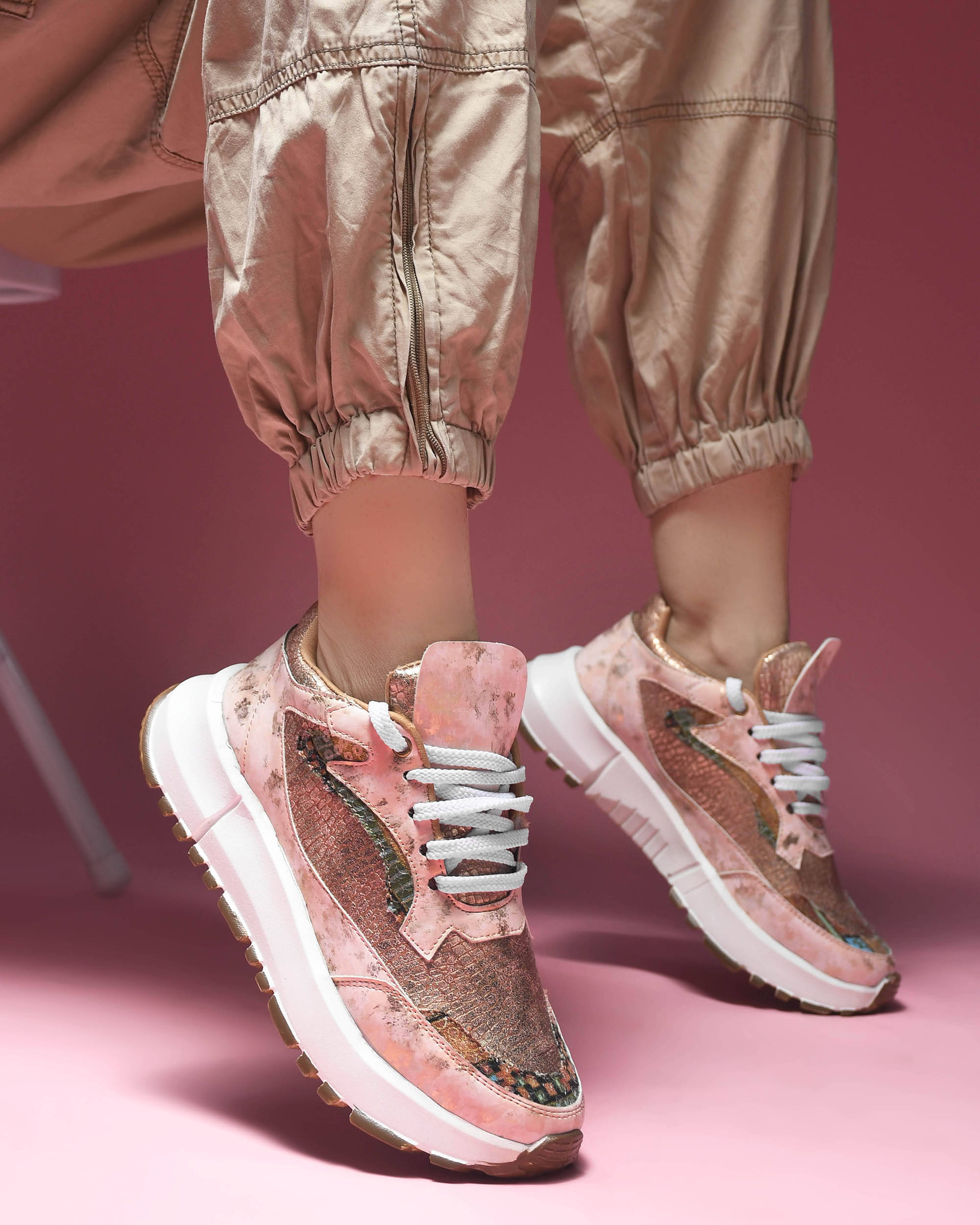     			JM Looks Peach Women's Sneakers