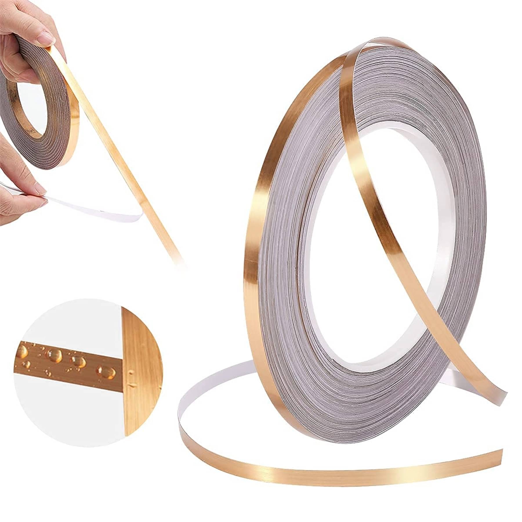     			K SHOP 50 Meters Waterproof Gap Sealing GOLDNE TAPE Decoration Tape For Home Floor Tiles, Wall Decor, Waterproof Tiles