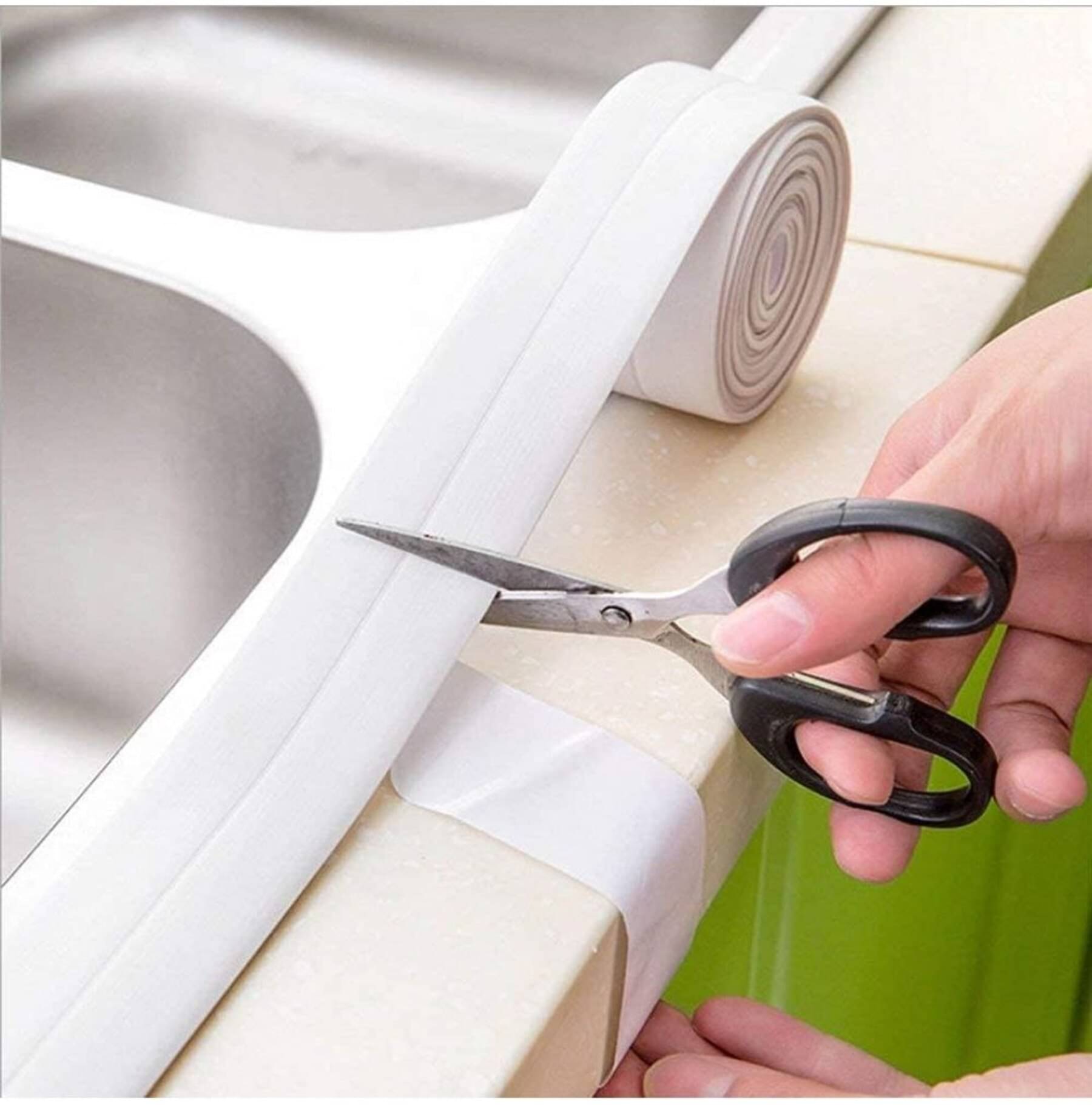     			K SHOP Bath Sealant Strip Self Adhesive Caulk Strips Flexible Waterproof Bath Sealant Strip Caulk Tape for Kitchen Bathtub Toilet Floor Corner Wall Shower Tile Sealer(3.20MTR*3.8cM)