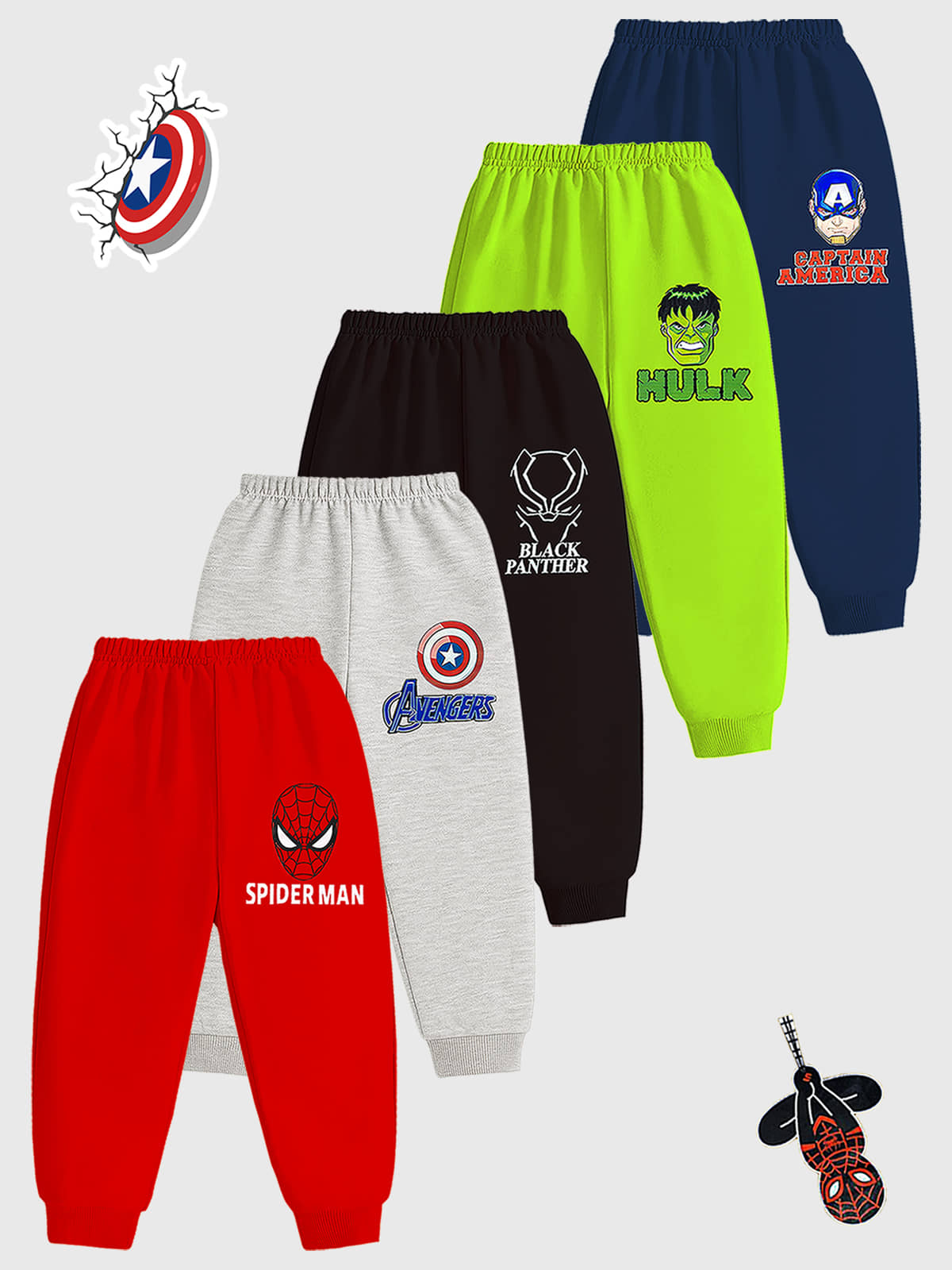 Kuchipoo Pack of 5 Boys Cotton Blend Trackpant ( Multicolor 13 ) - Track Pants | Buy online on ZillyBuy
