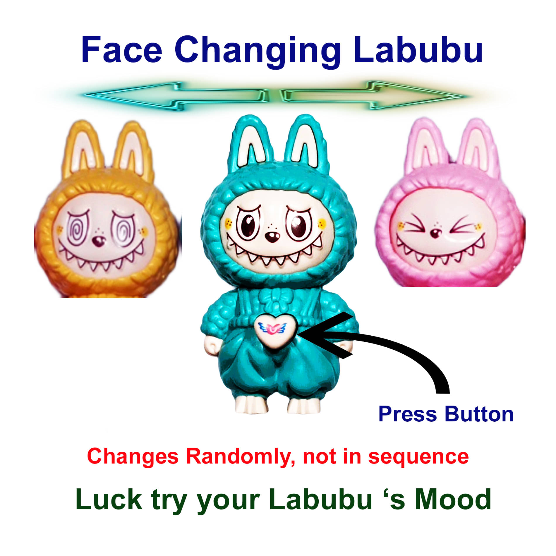 Labubu,( Face Changing) Rare collection pack of 1 Labubu,( Face Changing) Rare collection pack of 1