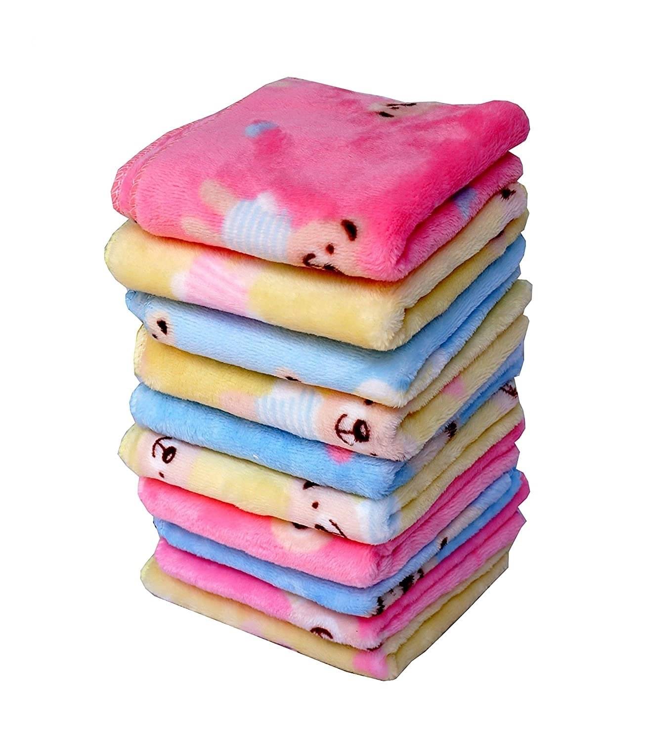 MITSURU TEDDY PRINT WOMEN AND KIDS SOFT HANKEY PACK OF 10 MITSURU TEDDY PRINT WOMEN AND KIDS SOFT HANKEY PACK OF 10