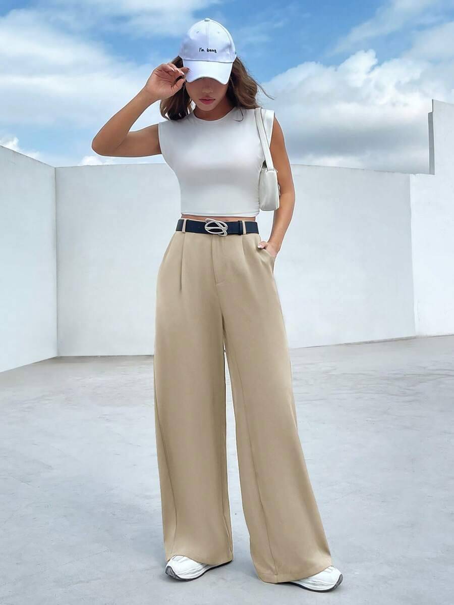     			Niffer Fashion Women Lycra Korean Trousers ( Beige )