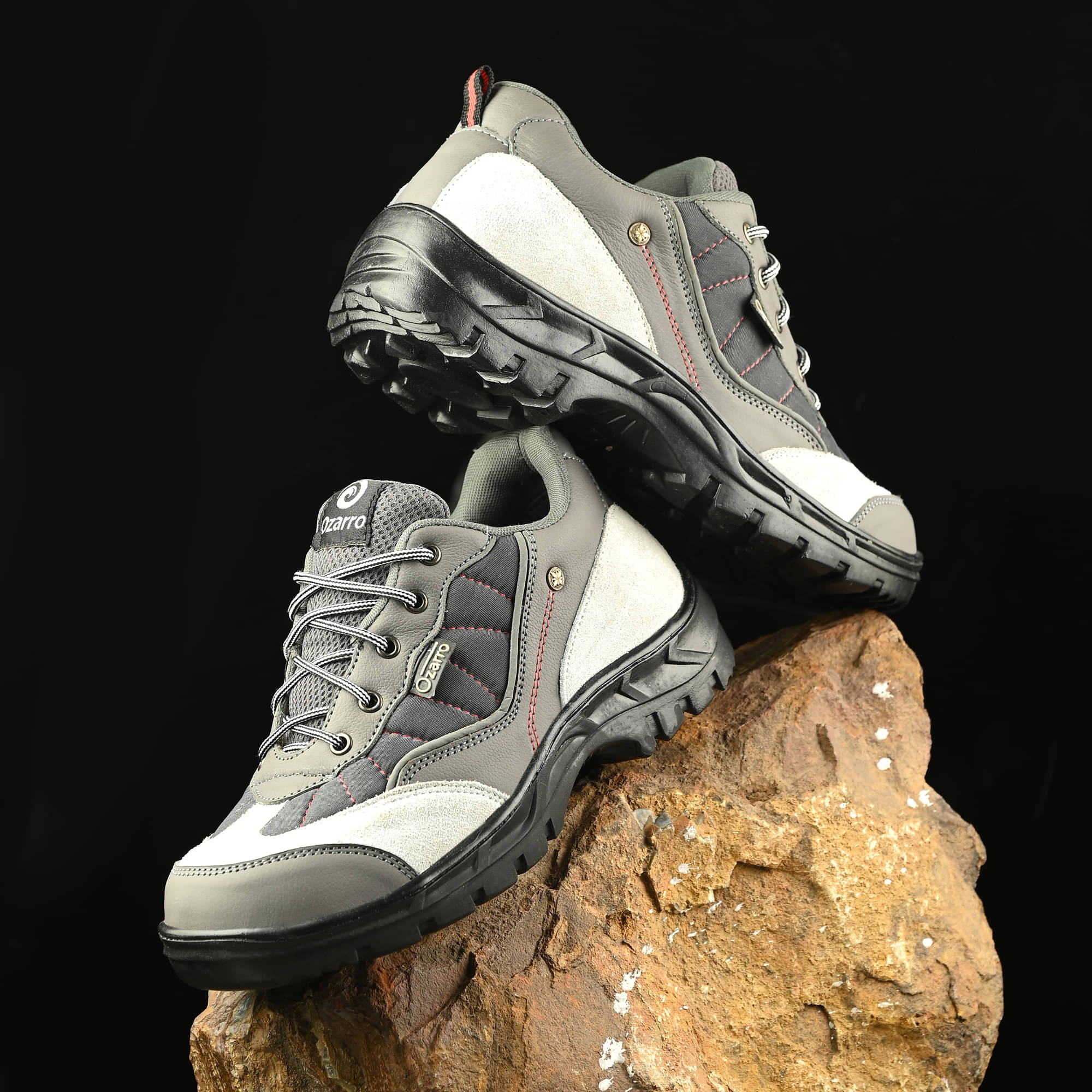     			Ozarro Derby Grey Safety Shoes