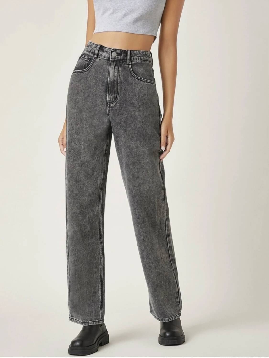     			P.X.5 Women's RelaxedFit Mid-Rise Jeans ( Grey )