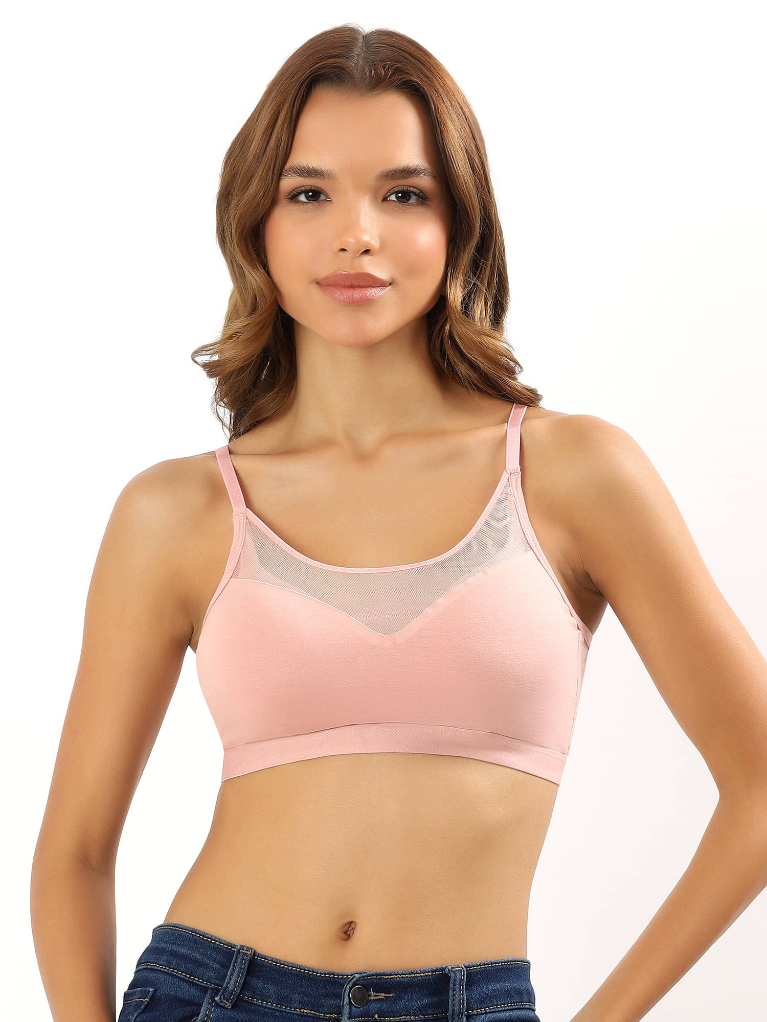    			PARKHA Pack of 1 Cotton Lightly Padded Everyday Bra For Women ( Pink )