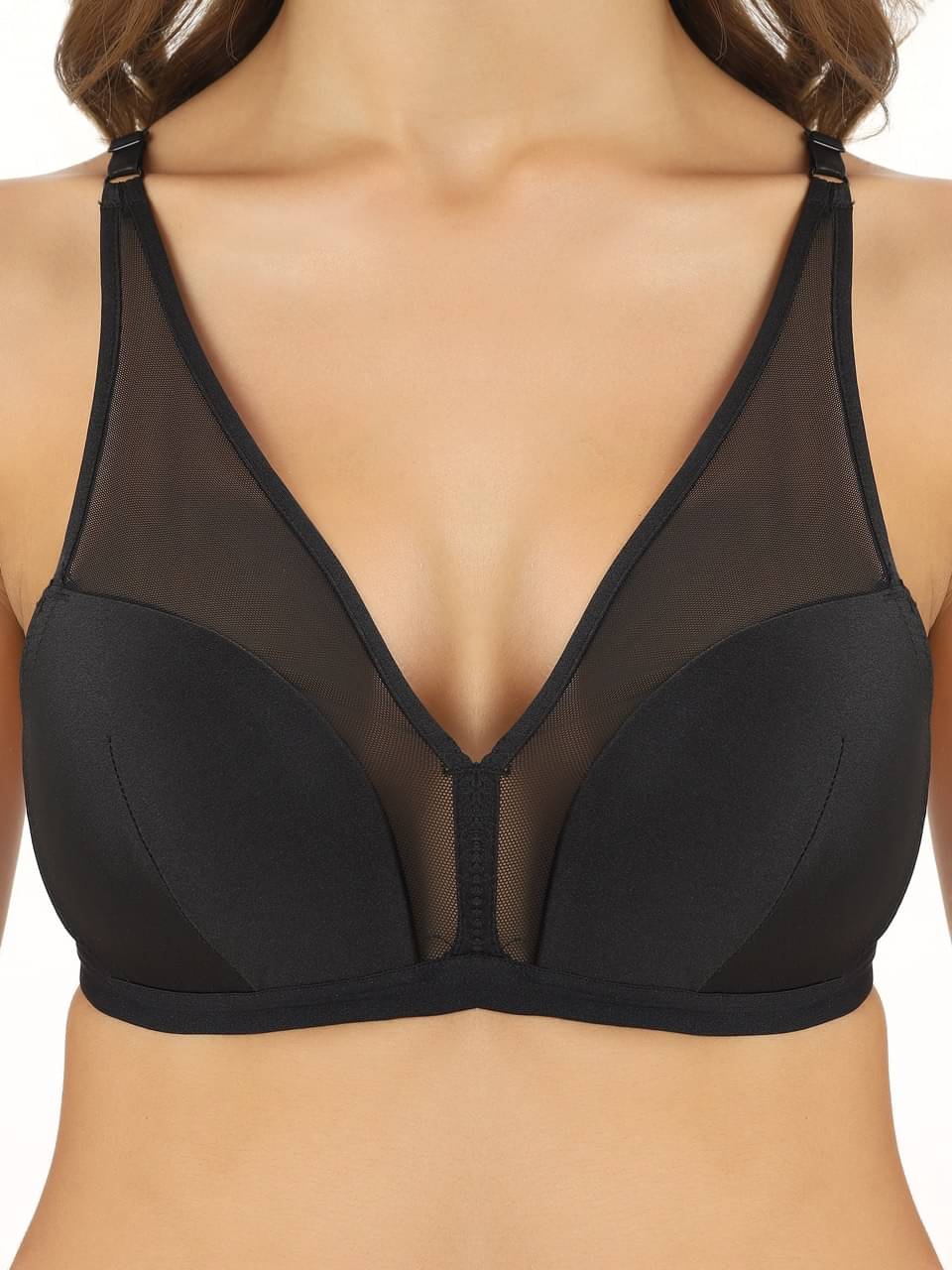     			PARKHA Pack of 1 Nylon Heavily Padded Push Up Bra For Women ( Black )