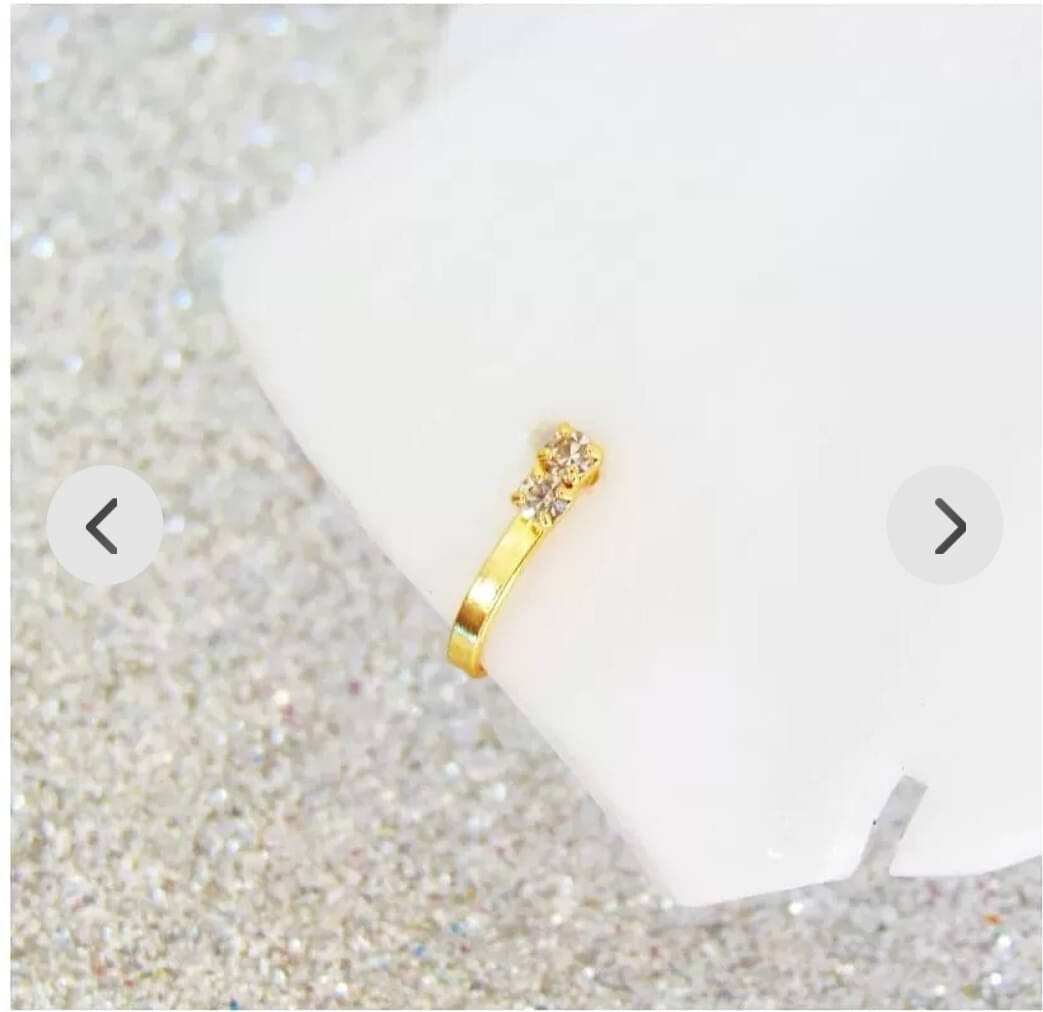     			RENU CREATION Crystal, Diamond Gold-plated Plated Alloy Nose Stud ()