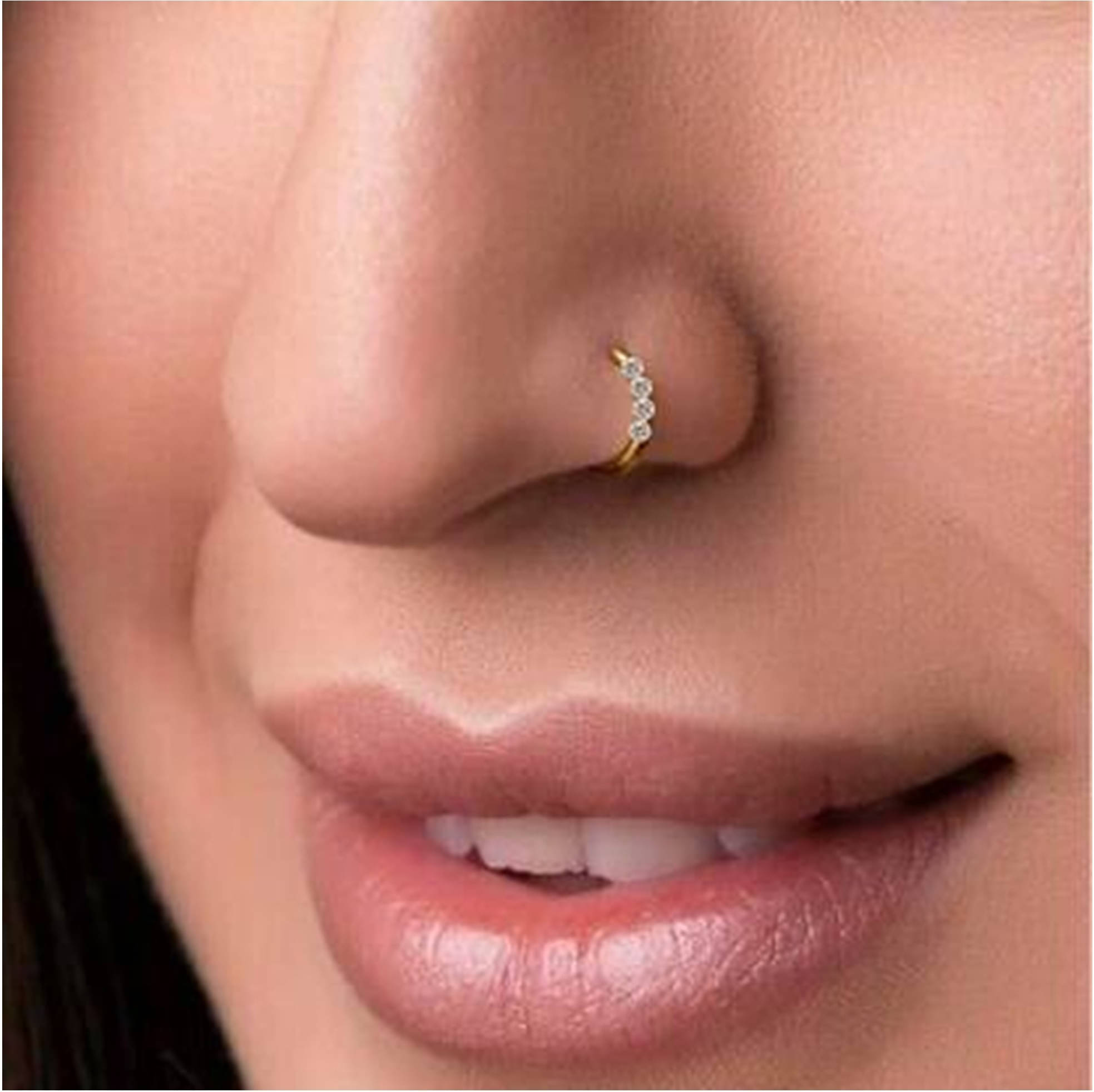     			RENU CREATION Gold-plated Plated Alloy Nose Stud ()