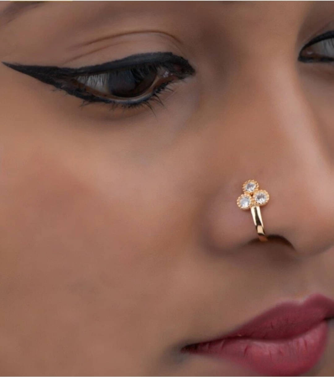     			RENU CREATION Gold-plated Plated Alloy Nose Stud ()