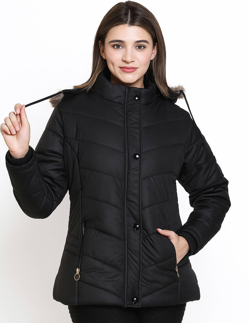     			RIGHT DECISION - Nylon Black Hooded Jackets Pack of 1