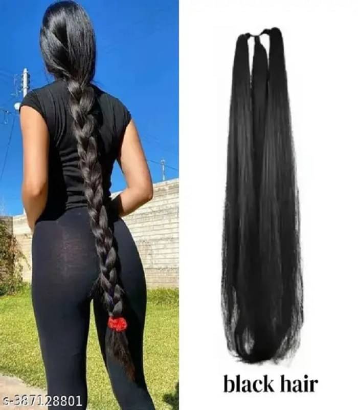     			Renu Creation Black Hair Extension ( Pack of 1 )