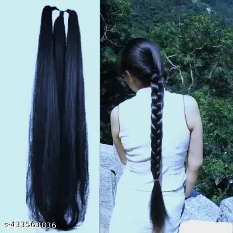     			Renu Creation Black Hair Extension ( Pack of 1 )