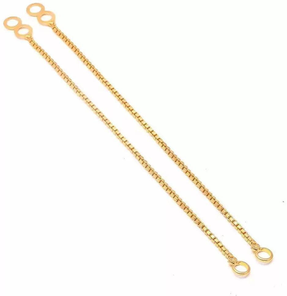     			Renu Creation Golden Hoops Earrings ( Pack of 1 )