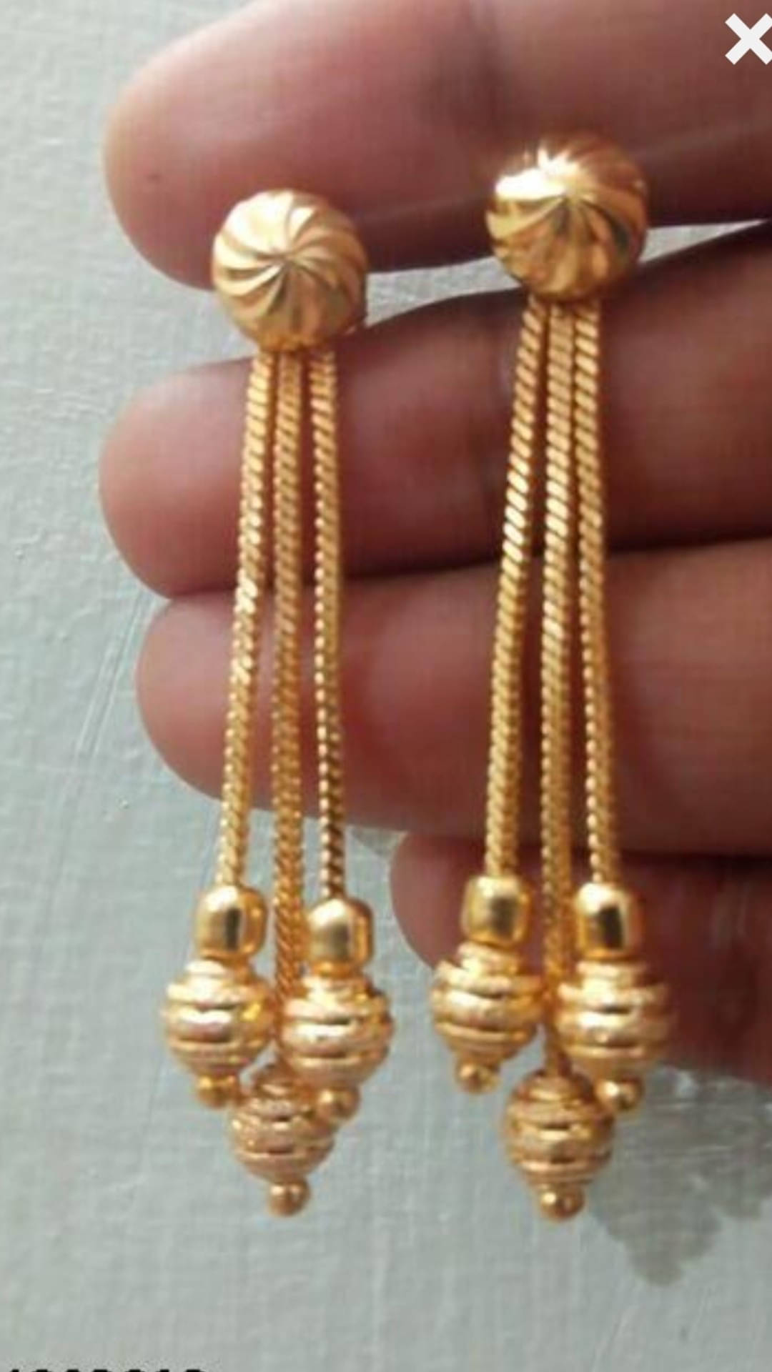     			Renu Creation Golden Hoops Earrings ( Pack of 1 )