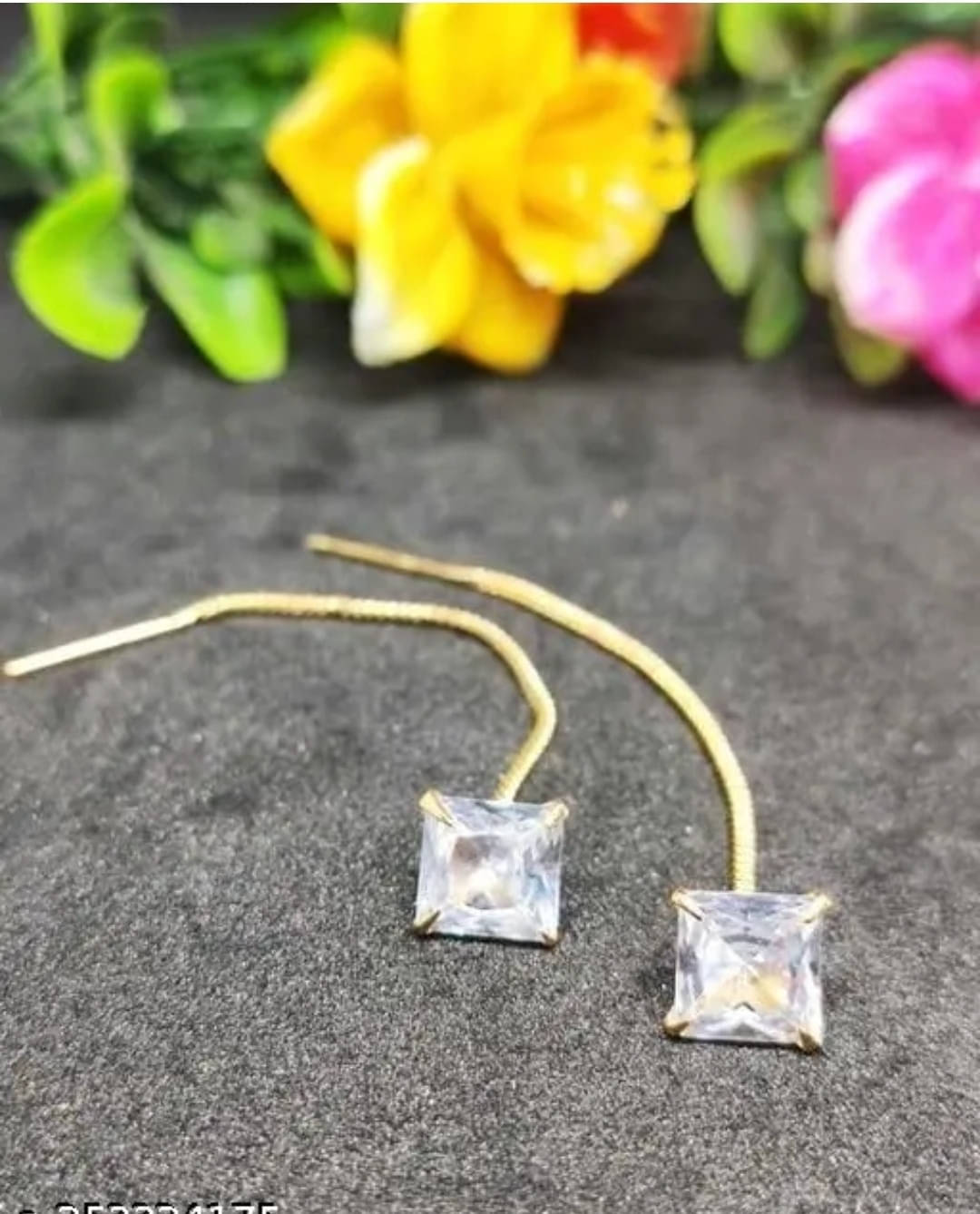     			Renu Creation Golden Hoops Earrings ( Pack of 1 )