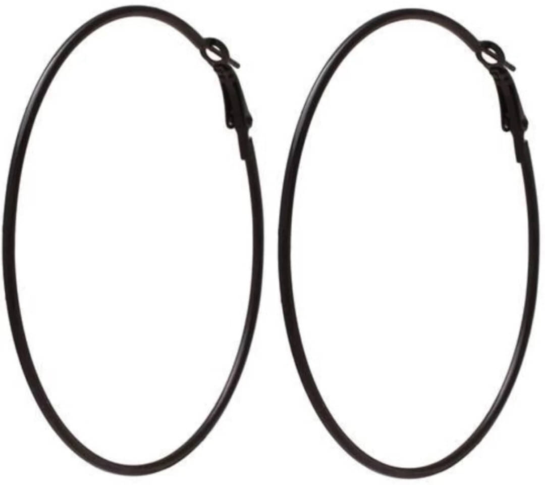     			Renu Creation Golden Hoops Earrings ( Pack of 1 )