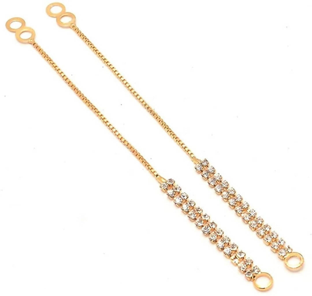     			Renu Creation Golden Hoops Earrings ( Pack of 1 )