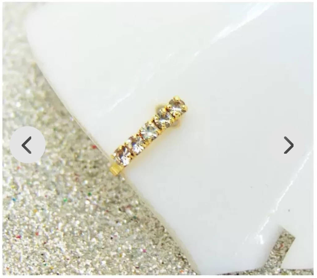     			Renu Creations Beads Gold-plated Plated Metal, Alloy, Brass, Tungsten Nose Ring ()