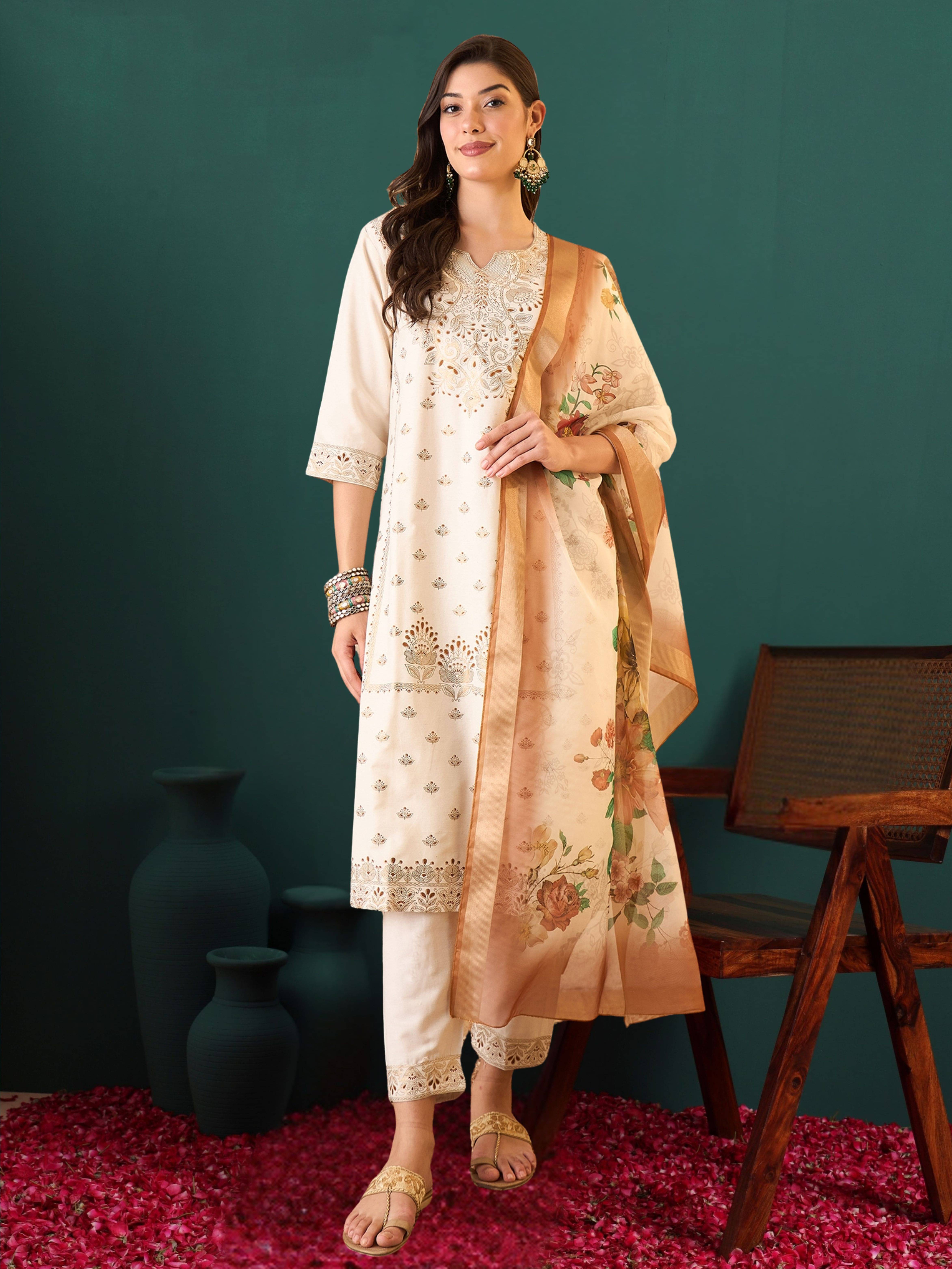 Royal Export Women Cotton Printed Straight Kurti With Pants ( Multicolor )     			Royal Export Women Cotton Printed Straight Kurti With Pants ( Multicolor )