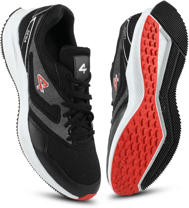     			SEGA Comfort Black Men's Sports Running Shoes