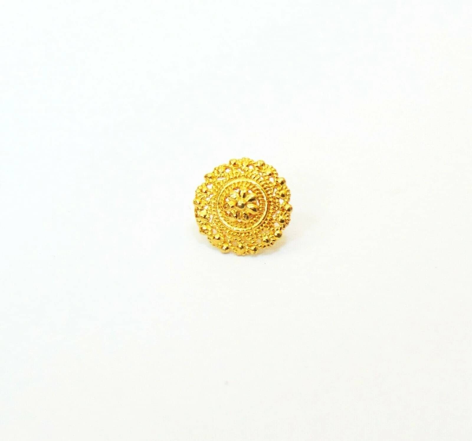 SHREEVARAM Cubic Zirconia, Diamond Gold-plated Plated Brass Nose Stud () SHREEVARAM Cubic Zirconia, Diamond Gold-plated Plated Brass Nose Stud ()