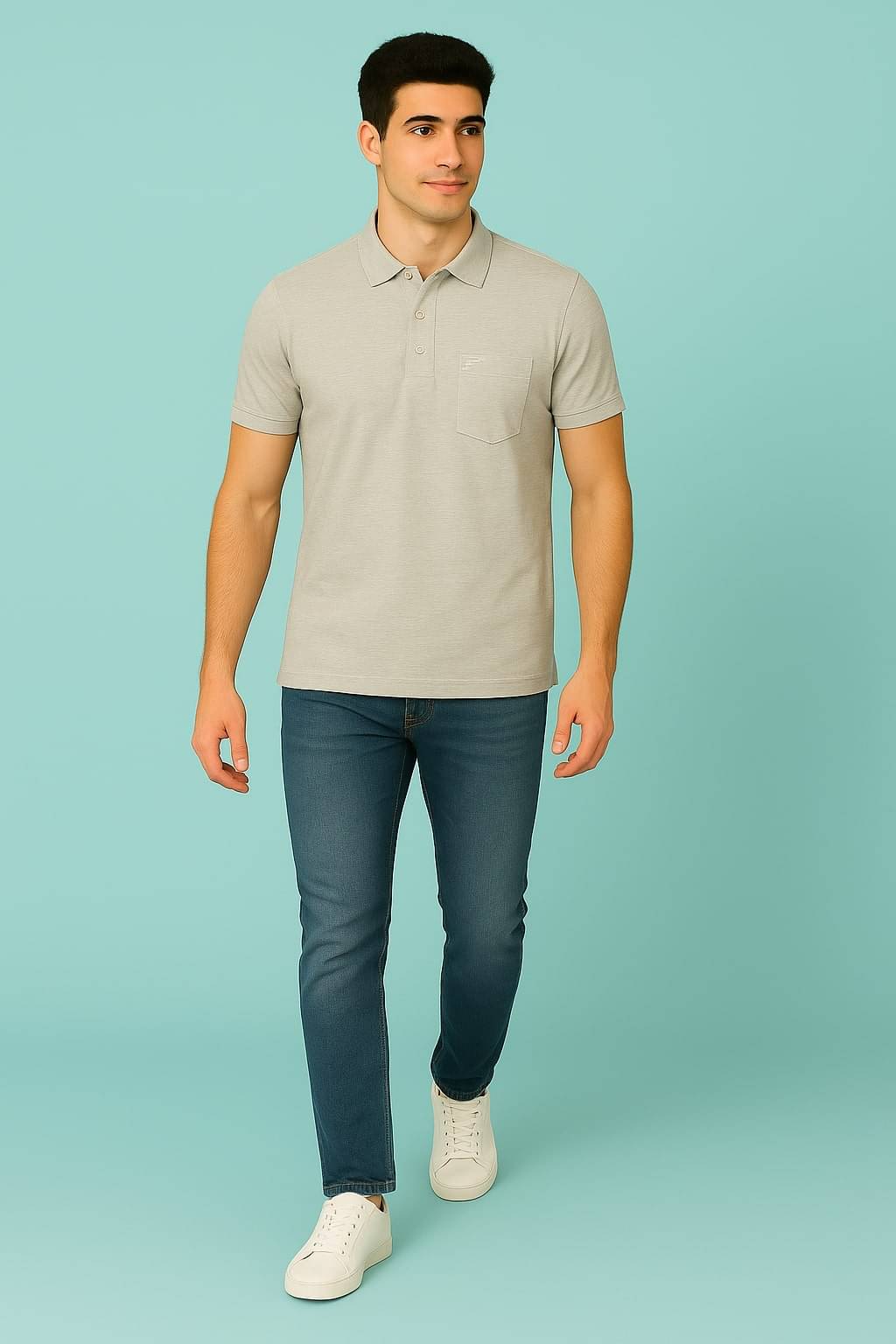    			STARFOX Men Cotton Regular Fit Solid Polo T Shirt ( Dark Grey )