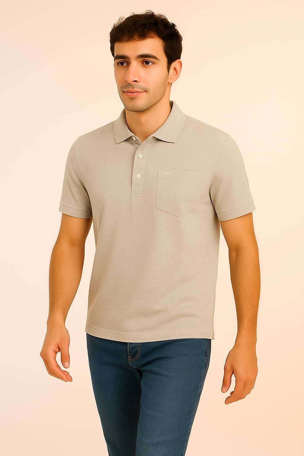     			STARFOX Men Cotton Regular Fit Solid Polo T Shirt ( Light Grey )