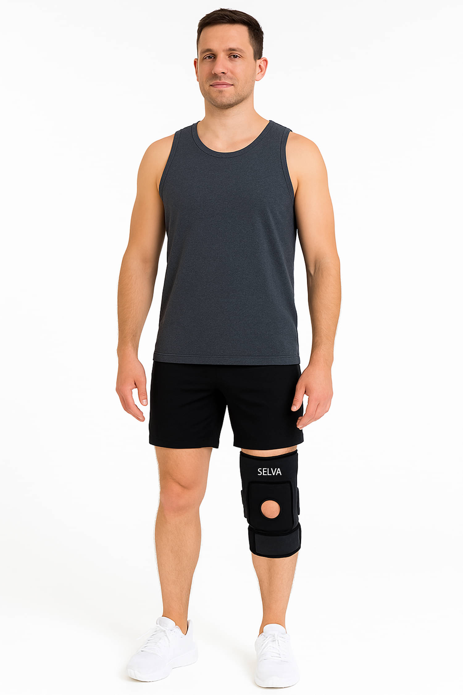     			Selva Unisex Hinged Knee Braces Pair of 1 Black ( UNIVERSAL - Size )