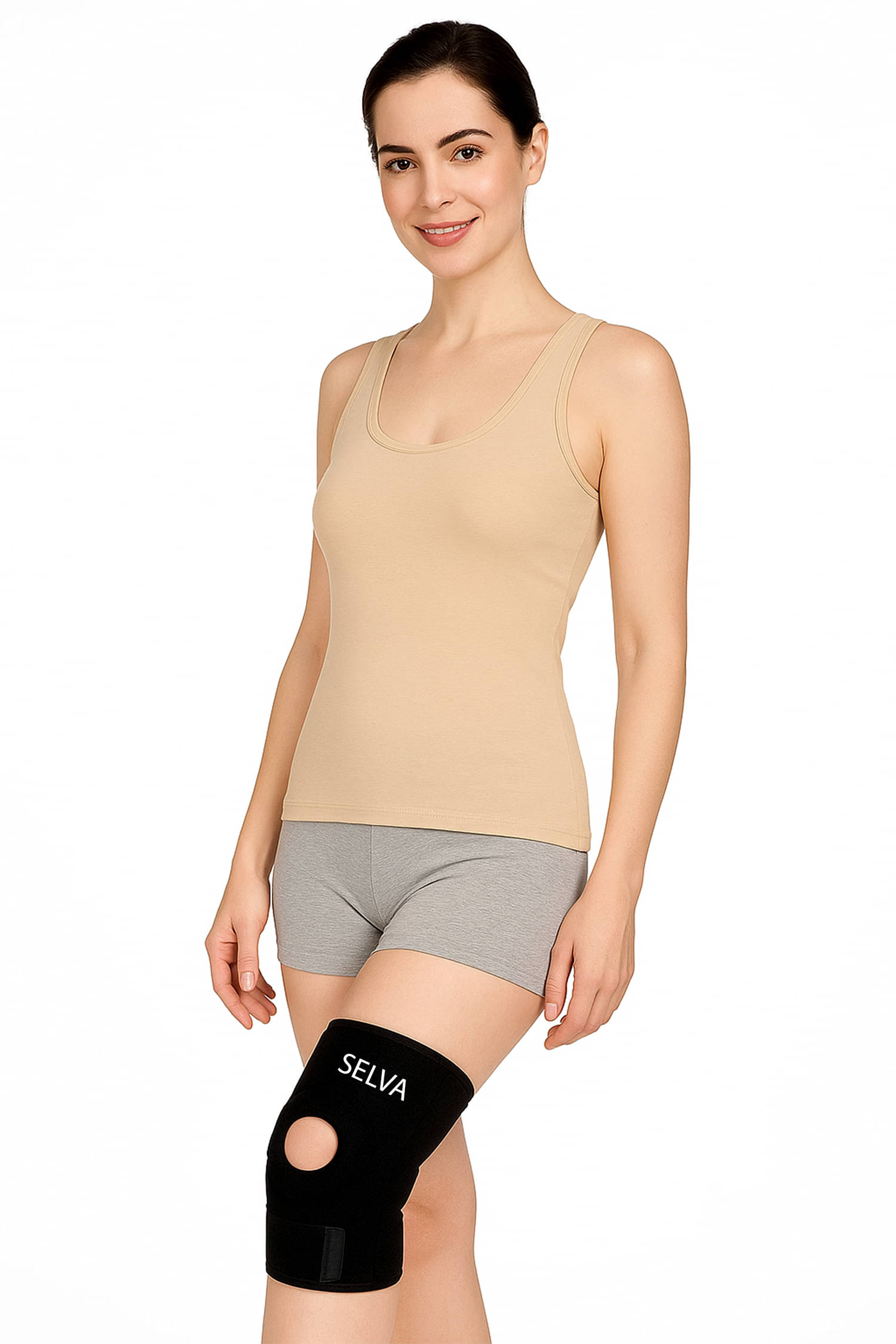     			Selva Unisex Hinged Knee Braces Single Black ( UNIVERSAL - Size )