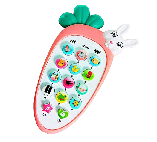     			Smart Phone Cordless Feature Mobile Phone Toys Mobile Phone for Kids Phone Small Phone Toy Musical Toys for Kids Smart Light (Rabbit Phone) multi color  (Multicolor)