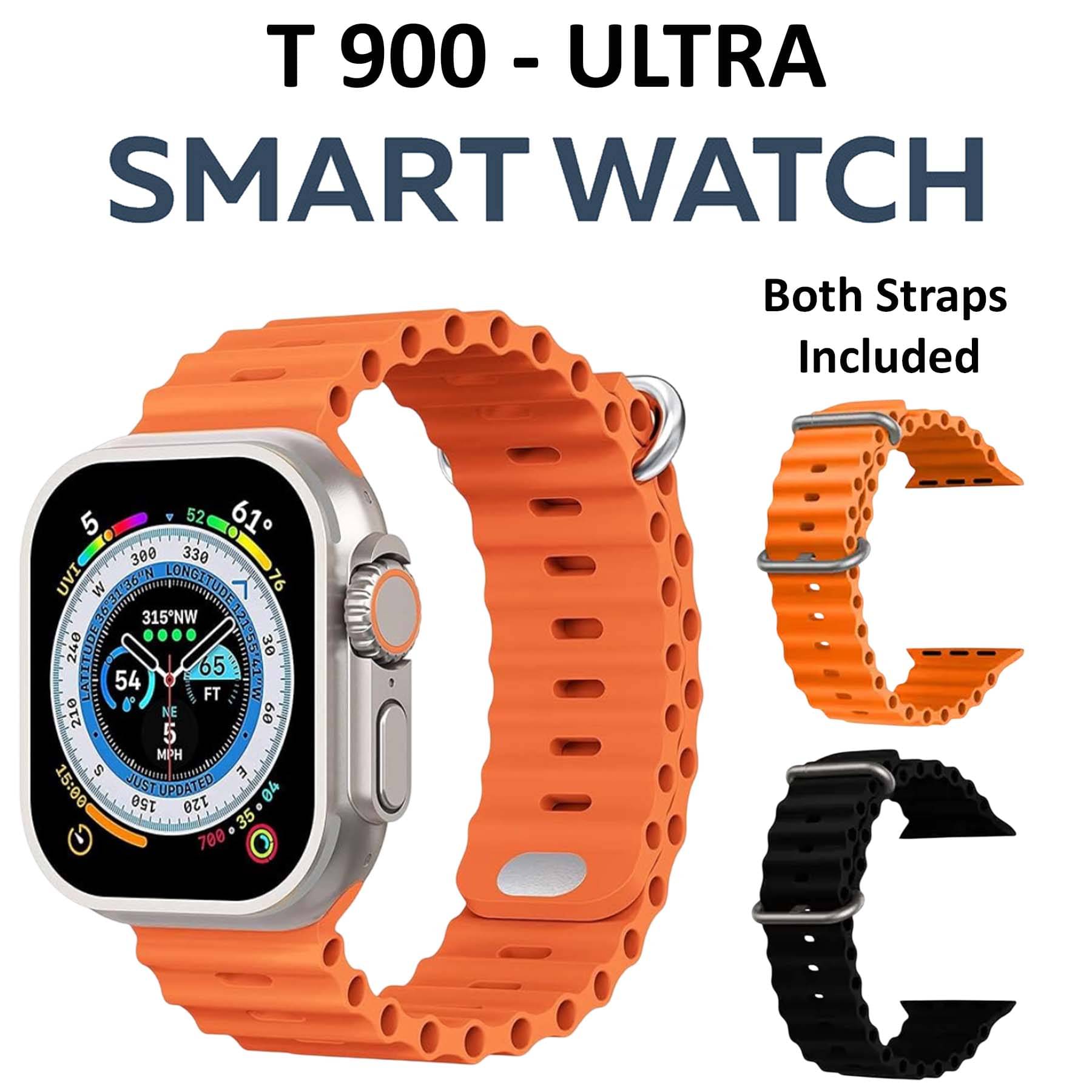 T900 Ultra Smart Watch 2.09" HD Display - Campatible for IOS & Android -Bluetooth Calling, SpO2, Heart Rate Monitor, Fitness Tracker, Voice Assistance T900 Ultra Smart Watch 2.09" HD Display - Campatible for IOS & Android -Bluetooth Calling, SpO2, Heart Rate Monitor, Fitness Tracker, Voice Assistance