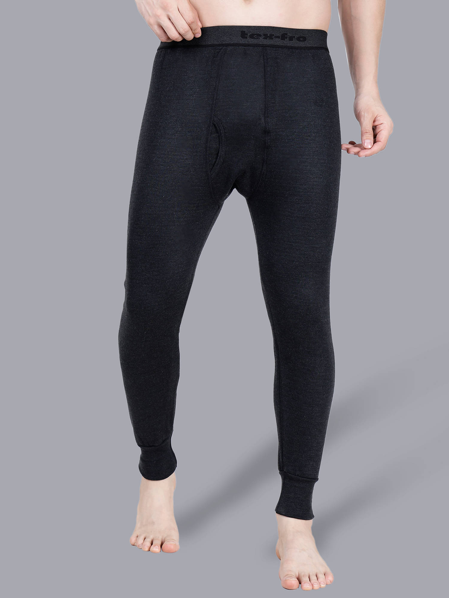 Texfro Pack of 1 Woollen Thermal Bottoms For Men's ( Black ) Texfro Pack of 1 Woollen Thermal Bottoms For Men's ( Black )