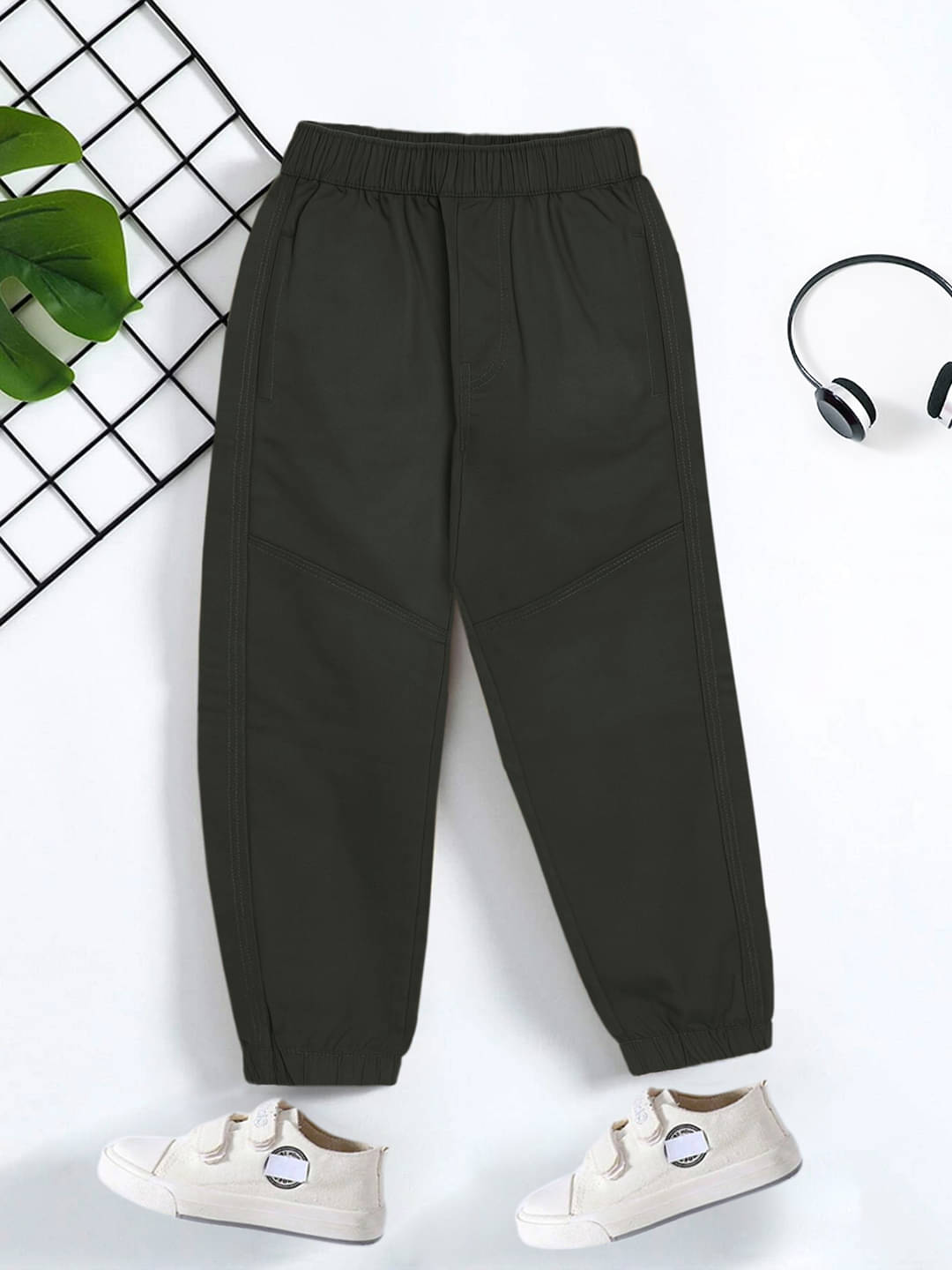     			Trampoline Pack of 1 Boys Cotton Pants ( Green )