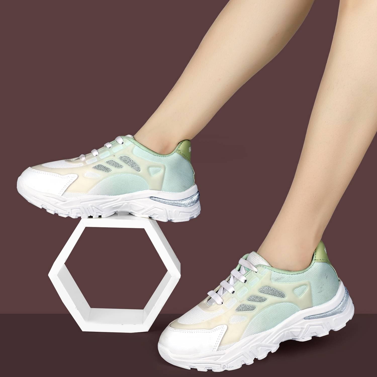     			Trotus Green Women's Sneakers