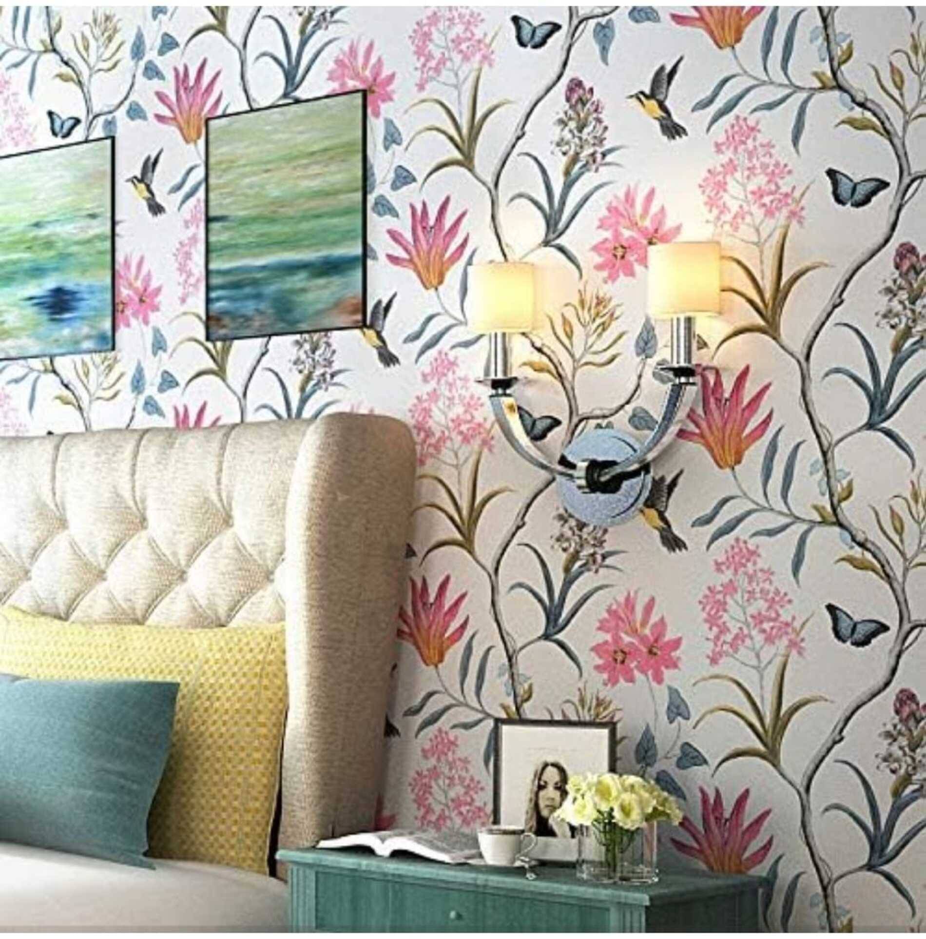 WRUNJI,MULATI FOLWER Floral Self-Adhesive Wallpaper PVC Peel & Kitchen & Furniture Makeover(45x500 cm) WRUNJI,MULATI FOLWER Floral Self-Adhesive Wallpaper PVC Peel & Kitchen & Furniture Makeover(45x500 cm)