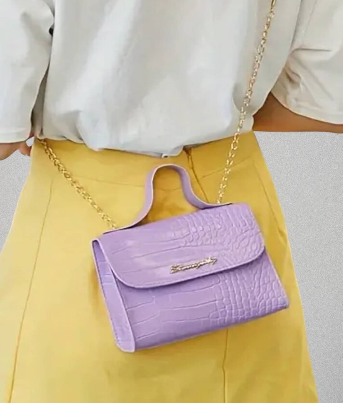     			gufrina Sling Bag PU Set of 1 ( Lavender )