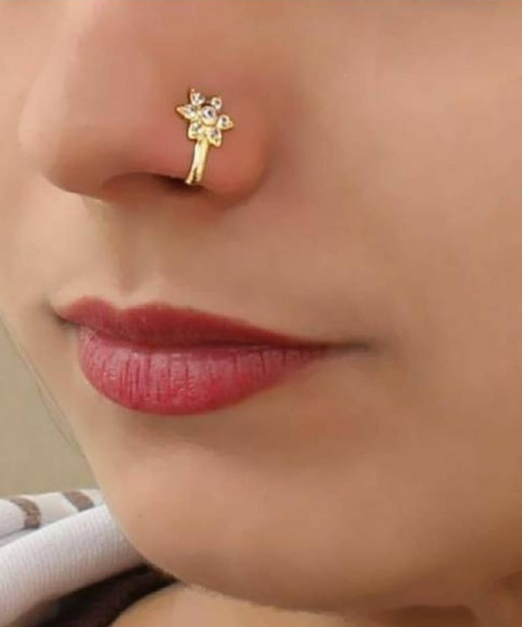     			house of common Gold-plated Plated Alloy, Brass, Metal Nose Ring (Pack of 2)