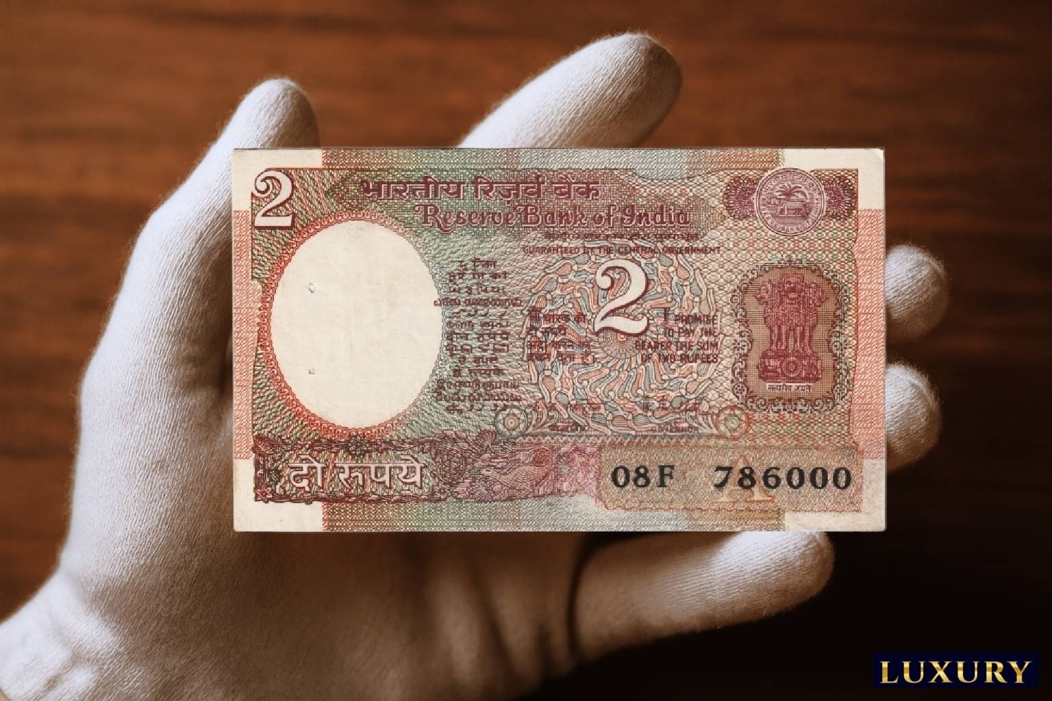     			786000 Series 2 Rupees, Satellite old India Collecting Rare Note