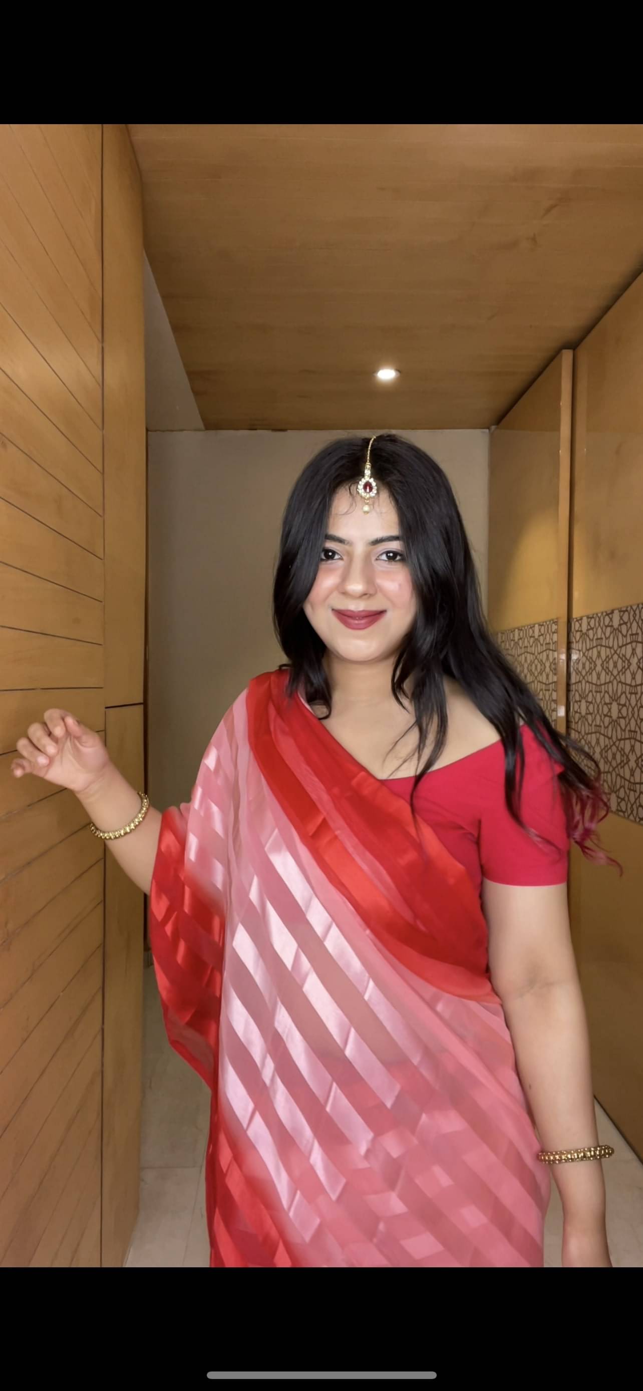 ANAND SAREES Georgette Striped Ilkal Saree With Unstitched Blouse Piece ( PINK ) ANAND SAREES Georgette Striped Ilkal Saree With Unstitched Blouse Piece ( PINK )
