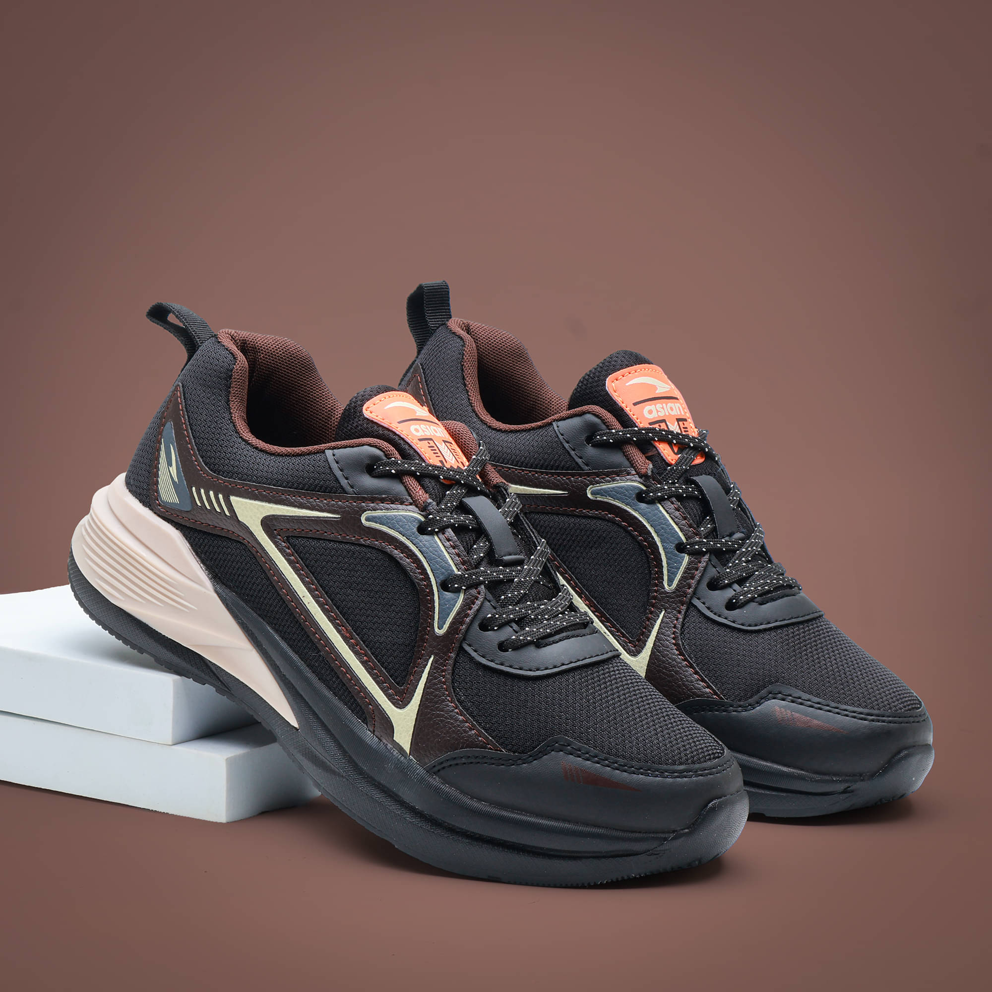 ASIAN CIVIC-02 Black Men's Sports Running Shoes ASIAN CIVIC-02 Black Men's Sports Running Shoes