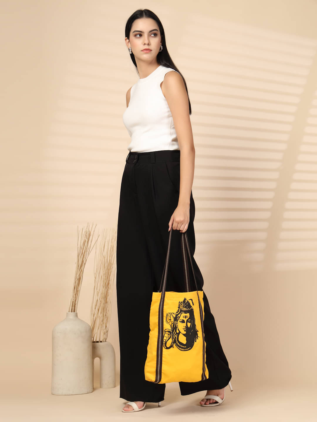     			ASIAN Jhola Fabric Set of 1 ( Yellow )