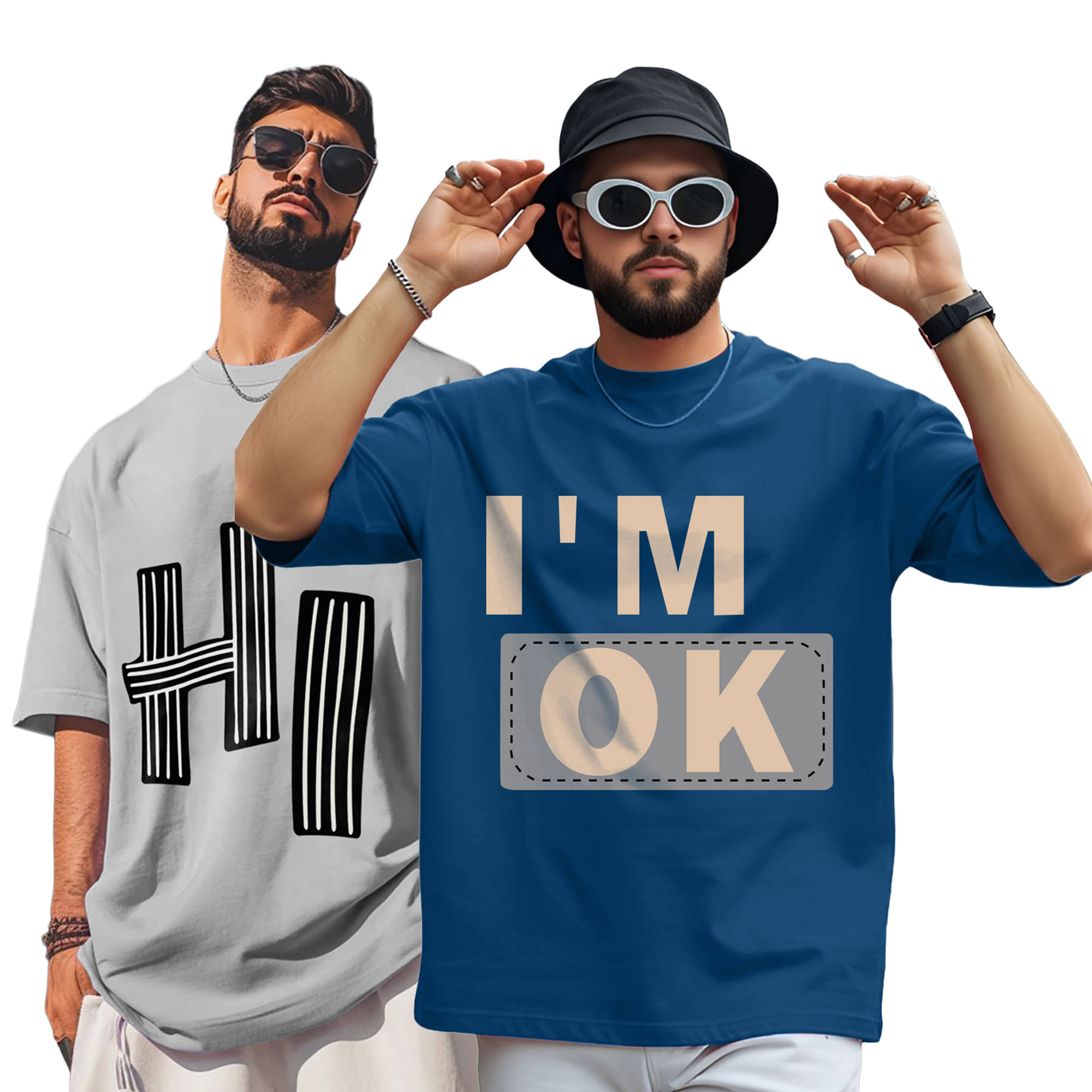     			AUSK Men Cotton Blend Oversized Fit Printed T-Shirt ( Multicolor8 )
