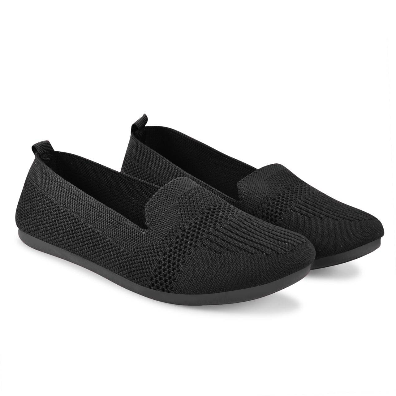     			AXROW Black Women's Casual Ballerinas