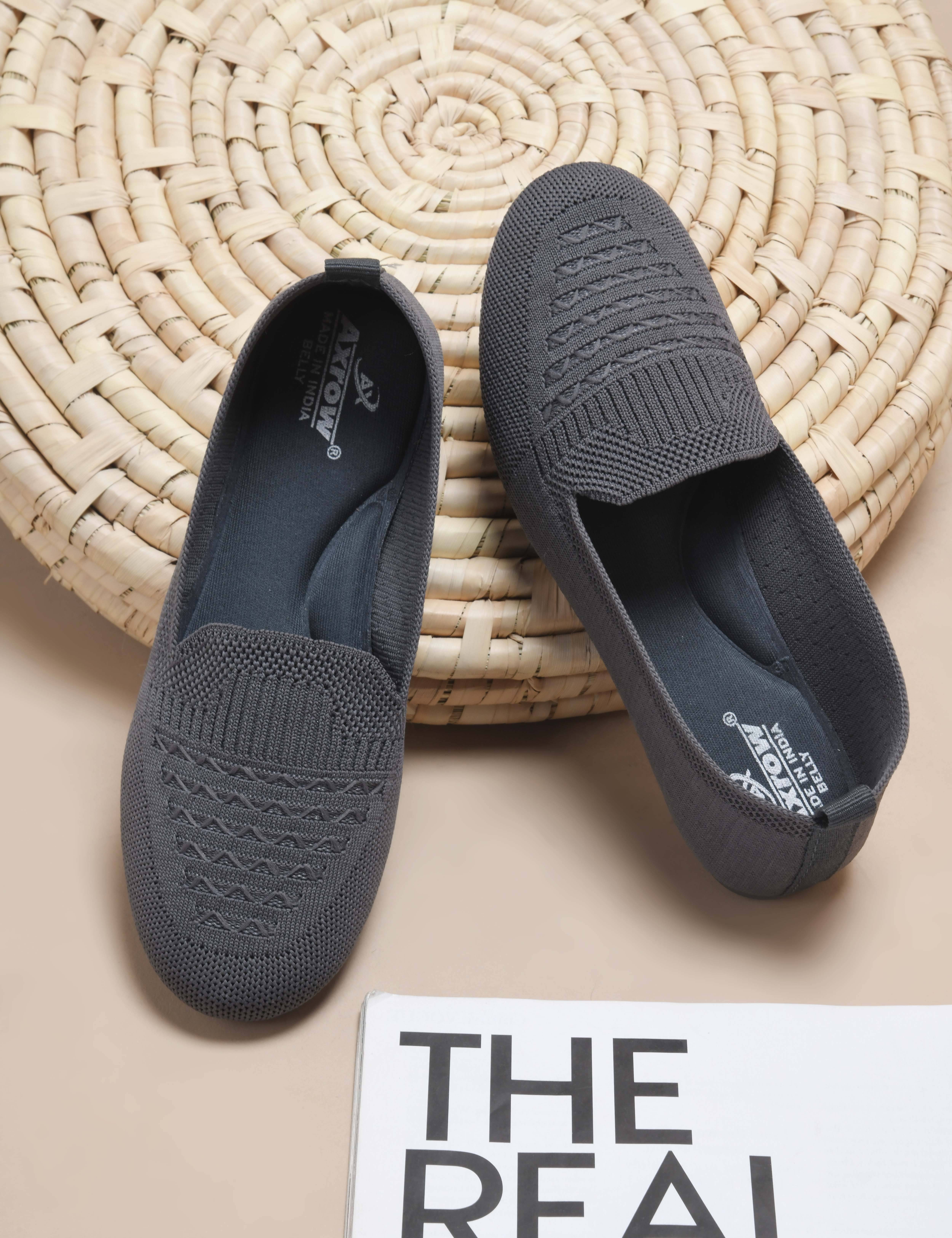 AXROW Gray Women's Casual Ballerinas AXROW Gray Women's Casual Ballerinas